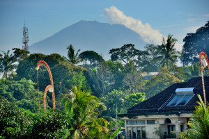 Gunung Agung from our penthouse.